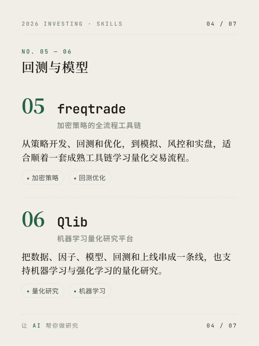 量化投资这 10 个 Skill我帮你整理明白了！ 图4