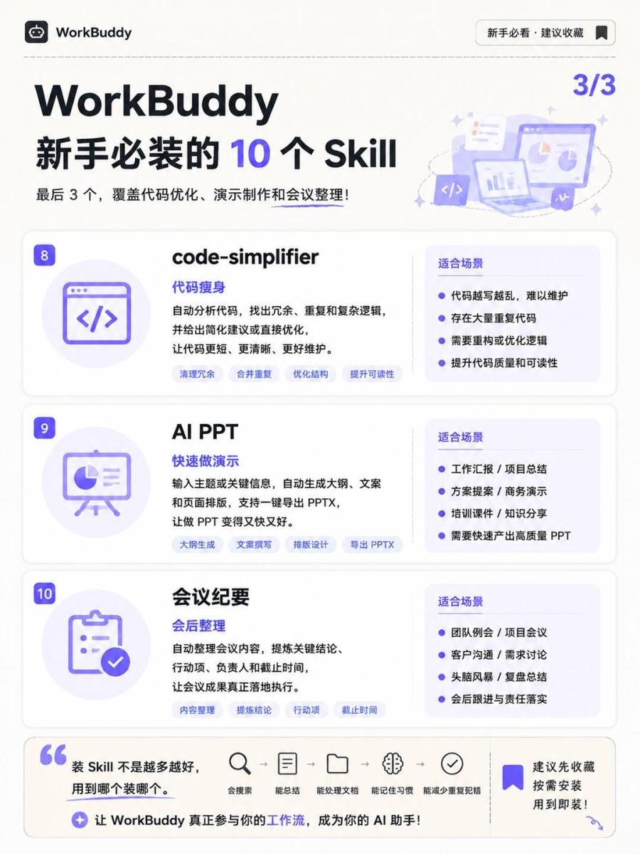 WorkBuddy 新手必装的 10 个 Skill 图4