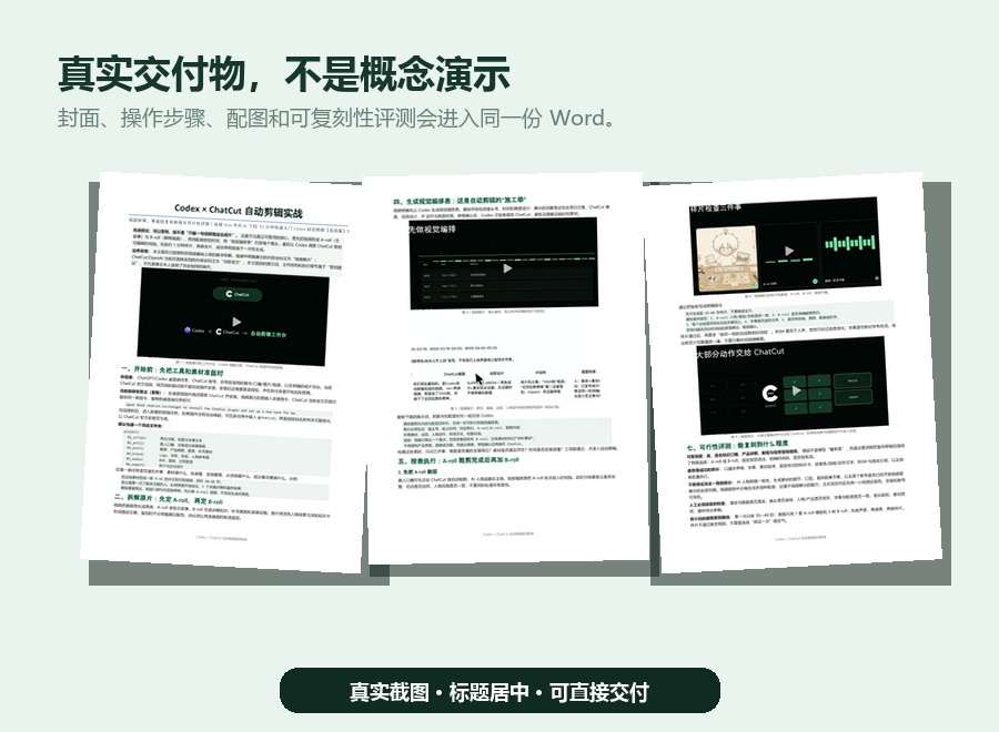 真实教程文档效果