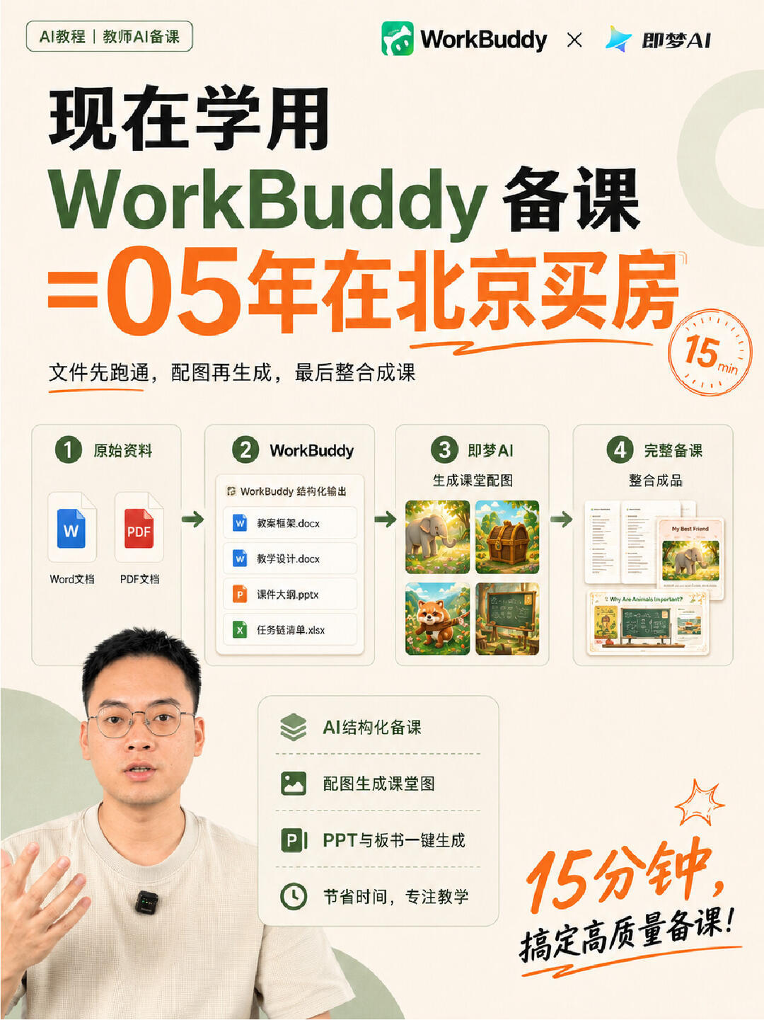 用workbuddy➕即梦备课=05年在北京买房