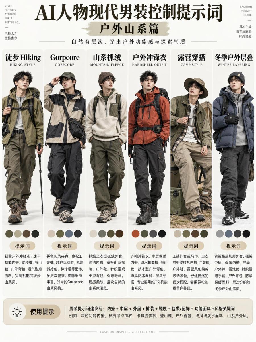 全网最全AI男性现代服饰提示词集合。漫剧、短剧，设计等可参考#男士时尚进化论 #aigc #ai教程 #ai视频制作 #ai生图 图9