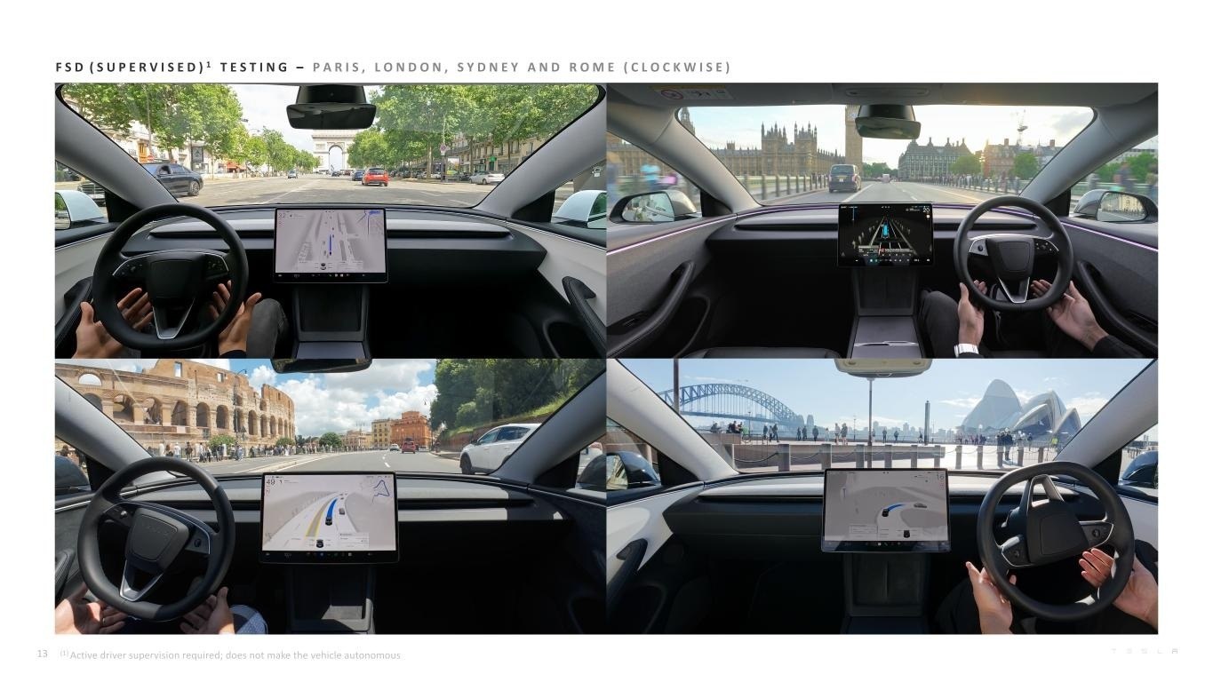 FSD (Supervised) road test footage disclosed in Q2 2025. File image: Tesla