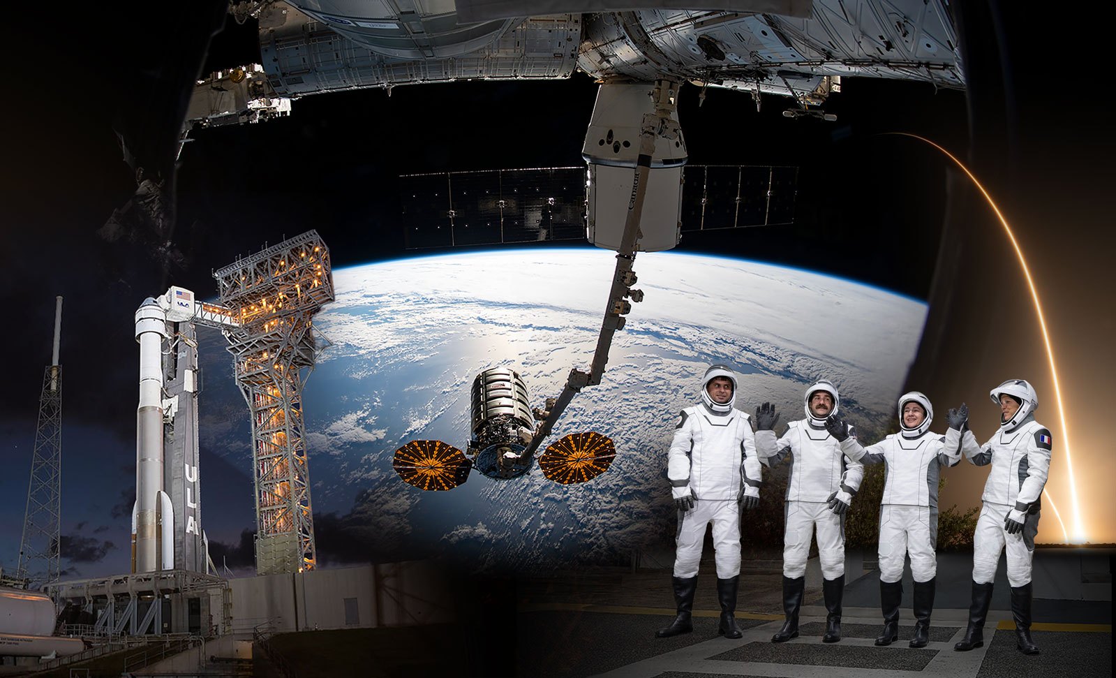 Figure 3: Collage of crew and cargo system materials, including Crew-12 | NASA OIG